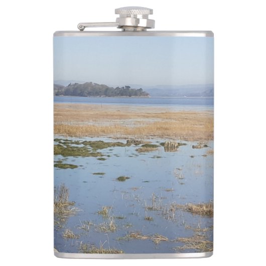 Morecambe Bay High Tide Vinyl Flask Flachmann (Vorderseite)