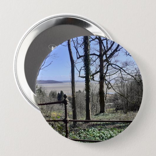 Morecambe Bay View Round Abzeichen Button (Vorne & Hinten)
