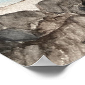 Morecambe Beach Hut Gemälde Poster (Ecke)