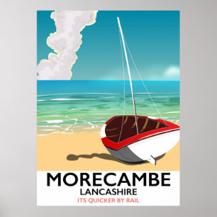 Morecambe, Lancashire Küsten-Reiseplakat Poster