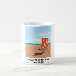 Morecambe South Beach Lancashire Seebadeposter Kaffeetasse