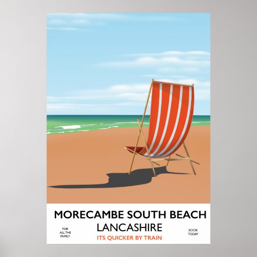 Morecambe South Beach Lancashire Seebadeposter Poster (Vorne)