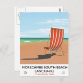 Morecambe South Beach Lancashire Seebadeposter Postkarte (Vorne/Hinten)