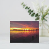 Morehead City Bridge bei Sunset Postkarte (Stehend Vorderseite)