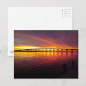 Morehead City Bridge bei Sunset Postkarte (Vorne/Hinten)
