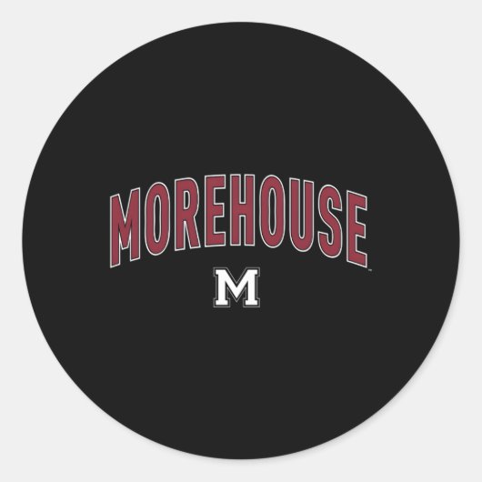 Morehouse Maroon Tigers Arch Runder Aufkleber (Vorderseite)