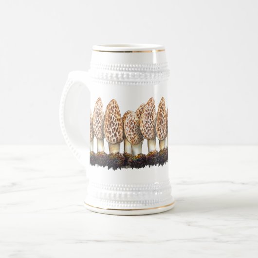 Morel Mushroom 22oz Bier Tasse (Vorderseite Links)