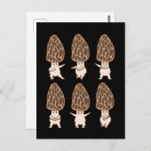 Morel Mushroom Fungi Hunter Mycology Gift Morels Postkarte (Vorne/Hinten)