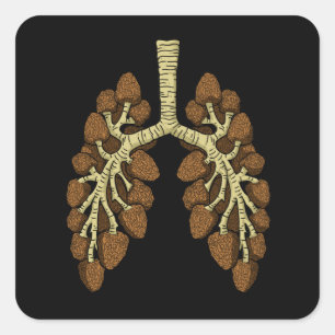 Morel Mushroom Gift Mens Morel Mushroom Hunter Quadratischer Aufkleber