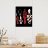 Morel Mushroom Hunter Fungi USA 4. Juli Morels Poster (Küche)