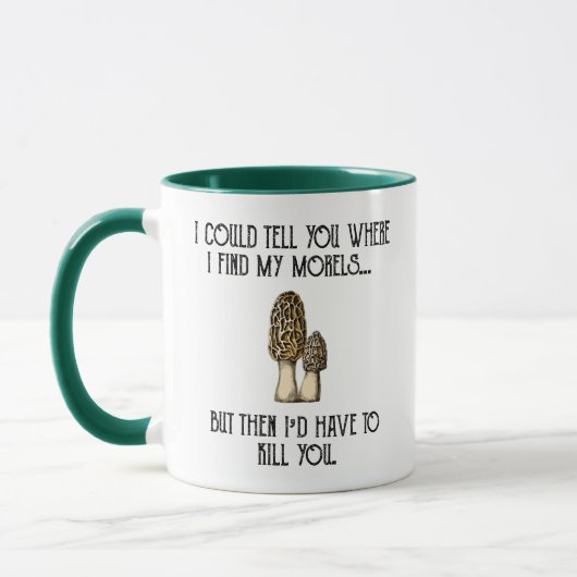 Morel Mushroom Hunter Funny Foods Tasse (Links)