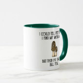 Morel Mushroom Hunter Funny Foods Tasse (VorderseiteRechts)