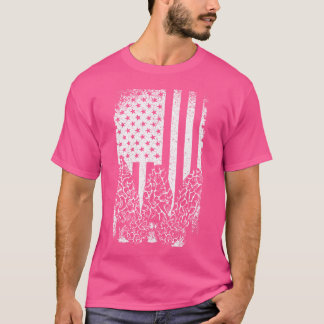 Morel Mushroom Hunter Patriotic American Usa Flag T-Shirt