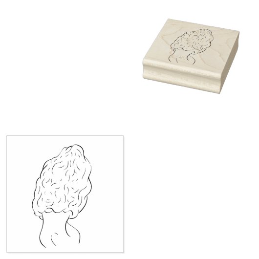 Morel Mushroom Hunter Wood Art Briefmarke Gummistempel (Stempel)