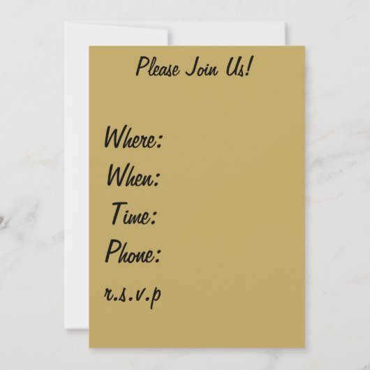 Morel Mushroom Jagd Einladung (Rückseite)