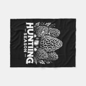 Morel Mushroom Jagdsaison Futter 1 Fleecedecke (Vorderseite (Horizontal))