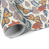 Morel Mushroom & Monarch Butterfly Packpapier (Rolleneckpunkt)