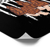 Morel Mushroom Patriotic American USA Flag Poster (Ecke)