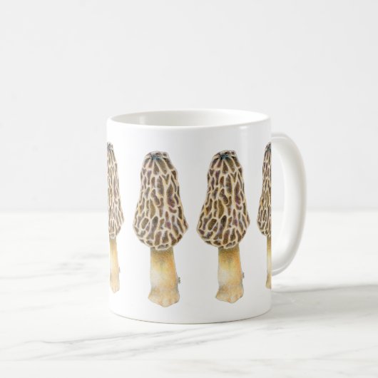 Morel Mushroom-Tasse Kaffeetasse (VorderseiteRechts)