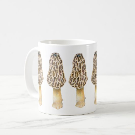 Morel Mushroom-Tasse Kaffeetasse (Vorderseite Links)