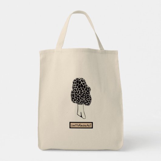 Morel Mushroom Tote Bag Tragetasche (Rückseite)