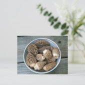 Morel Mushrooms Geburtstagskarte Postkarte (Stehend Vorderseite)