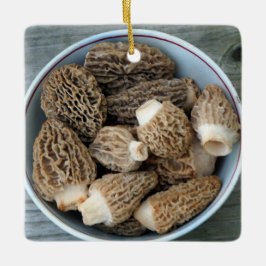 Morel Mushrooms Keramikornament