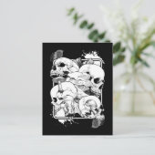 Morel Mushrooms Nature Hexchy Skull Postkarte (Stehend Vorderseite)
