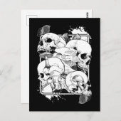 Morel Mushrooms Nature Hexchy Skull Postkarte (Vorne/Hinten)