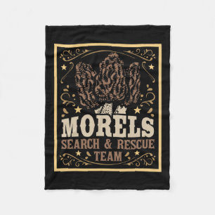Morel Search Rescue Team - Pilzjagd Mushro Fleecedecke