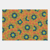 Morelia Blume Retro Floral Pattern Geschenkpapier Set (Vorderseite 2)