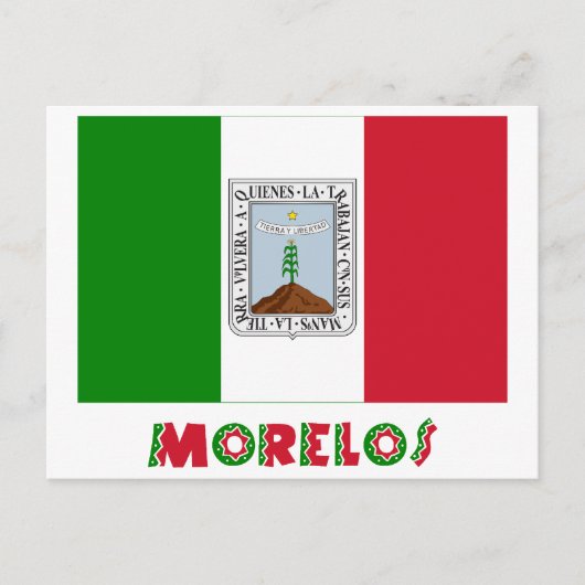 Morelos Inoffizielle Flagge Postkarte (Vorderseite)