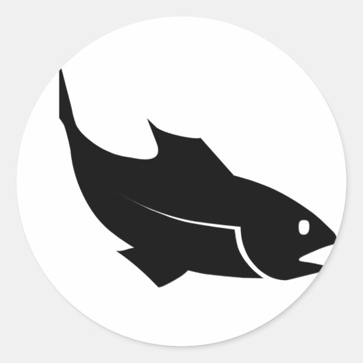 Moreno Fisch - Go Fishing Runder Aufkleber (Vorderseite)