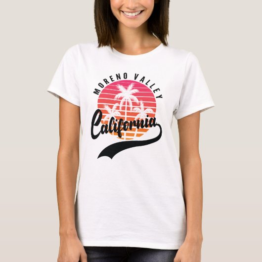 Moreno Valley, Kalifornien Sunset Women's T - Shir T-Shirt (Vorderseite)
