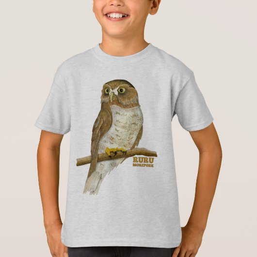 Morepork Ruru New Zeland Bird T-Shirt (Vorderseite)