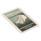 Moreton Island Australia Illustration Travel Art Magnet (Rechte Seite)
