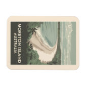 Moreton Island Australia Illustration Travel Art Magnet (Horizontal)