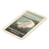 Moreton Island Australia Illustration Travel Art Magnet (Linke Seite)