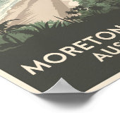 Moreton Island Australia Illustration Travel Art Poster (Ecke)