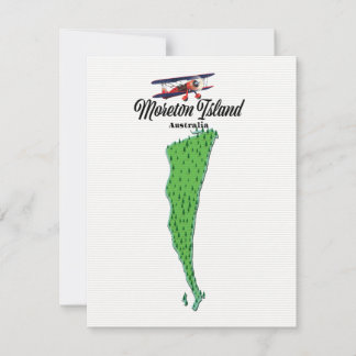 Moreton Island Australia Kartenposter