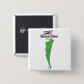 Moreton Island Australia Kartenposter Button (Vorne & Hinten)