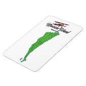 Moreton Island Australia Kartenposter Magnet (Linke Seite)