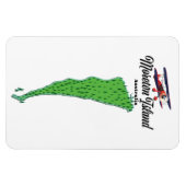 Moreton Island Australia Kartenposter Magnet (Horizontal)