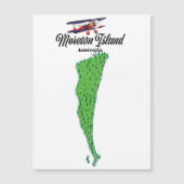 Moreton Island Australia Kartenposter Magnetkarte (Vorderseite)