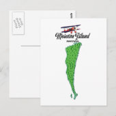 Moreton Island Australia Kartenposter Postkarte (Vorne/Hinten)