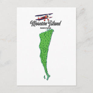 Moreton Island Australia Kartenposter Postkarte