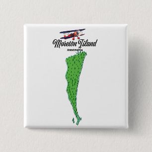 Moreton Island Australien Kartenposter Button