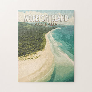 Moreton Island Australien Reise Kunst Vintage Puzzle