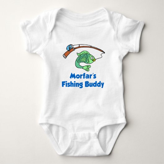 Morfar's Fishing Buddy Baby Strampler (Vorderseite)