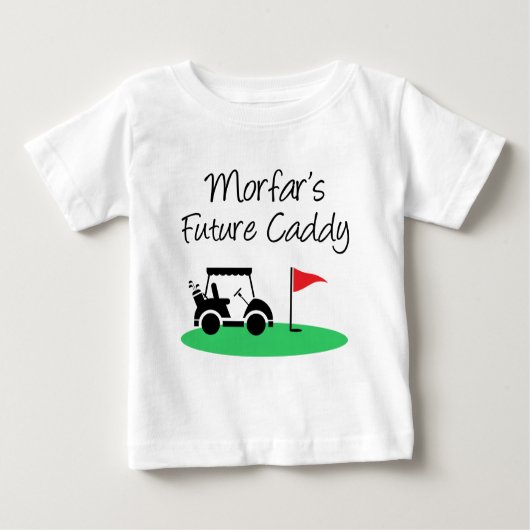 Morfar's Future Caddy Swedish Grandchild Baby T-shirt (Vorderseite)